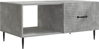 vidaXL Mesa De Caf&eacute; Gris Hormig&oacute;n 90 X 50 X 40 Cm Madera De Ingenier&iacute;a Vidaxl