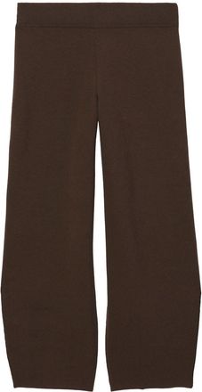 Proenza Schouler straight-leg knitted trousers - women - Cotton/Cashmere - L - Brown