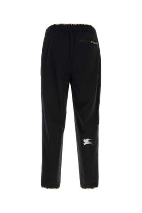 Burberry Mens Black Stretch Nylon Joggers Exterior: Elastane Pantaloni Trousers