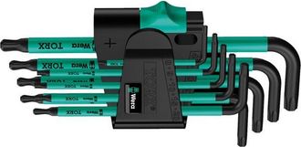 Wera Juego De Llaves Acodados Torx Bo, 9 Unidades, Contenido : T 8 T 9 T 10 T 15 T 20 T 25 T 27 T 30 T 40
