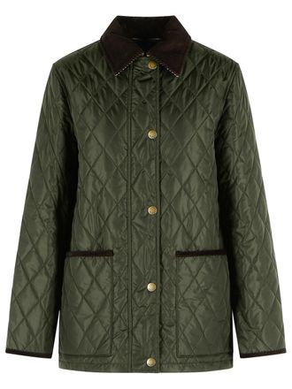Burberry Gr&uuml;ne Burberry-Jacke aus Polyamid