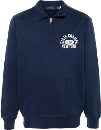 Polo Ralph Lauren long-sleeve sweatshirt - men - Cotton/Polyester - L - Blue