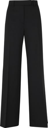 Seventy Black Straight-Leg Wool-Blend Formal Pants