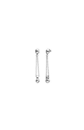 UNOde50 Sterling silver-plated earrings with long chain and dial detail at Nordstrom