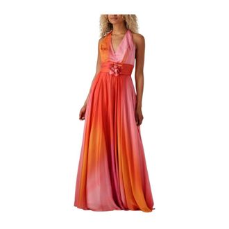 Access Fashion Access Fashion, Kleedjes, Dames, Veelkleurig, L, Denim, Roze Maxi Jurk voor Zomer