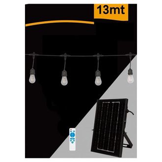 Trade Shop Trade Shop Traesio - Trade Shop - Catena Luminosa Con Pannello Solare 10 Lampadine E27 Impermeabile Ip65 S20a-10m