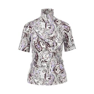 Marc Cain Fitted T-Shirt - Dames - Tops - Paars - Maat: 2XL Katoen