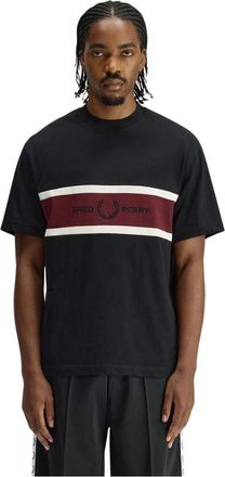 Fred Perry Relaxed Piqu&eacute; T-shirt - Heren - T-shirts - Zwart - L - Katoen - Tops