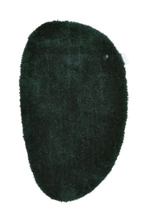 Tom Tailor Alfombra de ba&ntilde;o tejida a mano de poli&eacute;ster - verde 60x100 cm