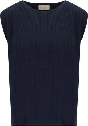 Max Mara Ere Top - Dames - Tops zonder mouwen - Blauw - M - Polyester - Tops