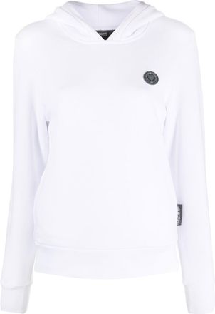 Plein Sport logo-print cotton hoodie - women - Cotton - S - White