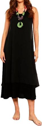 Angel Sheer Detail Maxi Dress In Black Multi
