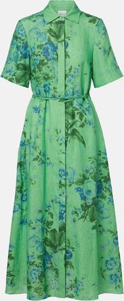 Erdem Floral linen shirt dress