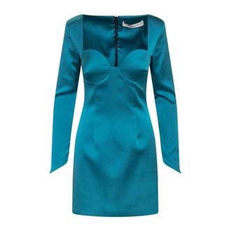 Nineminutes Gina Jurk - Dames - Feestkleedjes - Blauw - 2XS - Polyester - Kleedjes