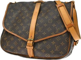 Louis Vuitton Saumur Monogram Canvas Brown Canvas Handbag (Pre-Owned)