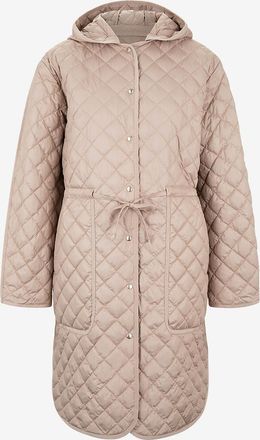 Moncler Lange leichte Daunenjacke mit Rautensteppung Etelan