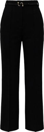 Sportmax Wijde broek - Dames - Wijde Broeken - Zwart - XS - Broeken