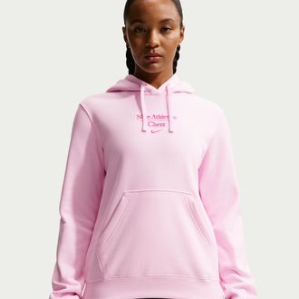 Nike Womens Cheer Pullover Hoodie in Pink | APS551NACH-PNF