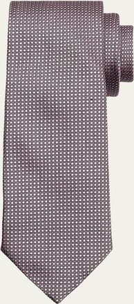 Ermenegildo Zegna Mens Micro-Neat Silk Tie