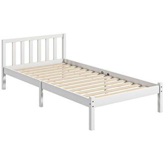 HOMCOM Marco de cama 198x96x70 cm blanco