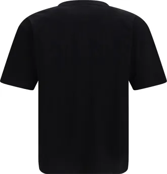 Valentino Mens Panther Cotton T-Shirt Nero-Rosso T-Shirts Nero/rosso And Polos