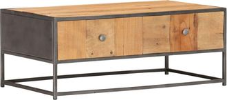 vidaXL Mesa De Centro De Madera Maciza Reciclada 90x50x35 Cm Vidaxl