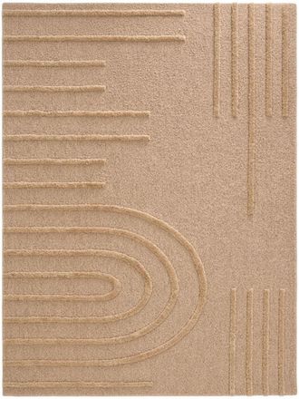 Nazar Rugs Alfombra de sal&oacute;n con motivo de arcos beige 200x290