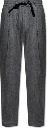 Dolce & Gabbana Broeken, Heren, Grijs, XL, Wol, Visgraatbroek