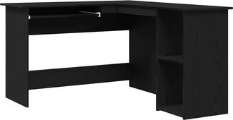 vidaXL Scrivania Ad Angolo Rovere Nero 120 X 140 X 75 Cm - Vidaxl