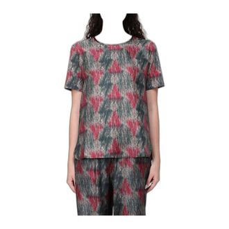 Max Mara Blusa MM de sat&eacute;n - Tops - Mujer - Multicolor - L