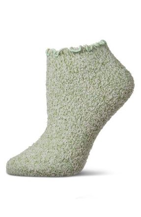 MeMoi Buttersoft Plus Scalloped Edge Ankle Socks in Mint at Nordstrom, Size 9