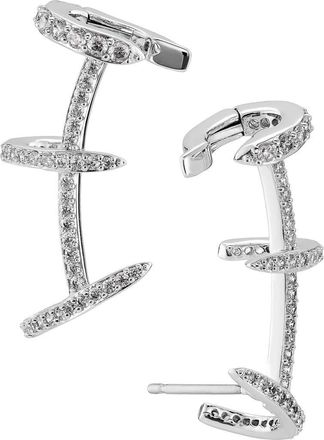 Nadri Leah Pav&eacute; Cage Ear Crawlers in Rhodium at Nordstrom