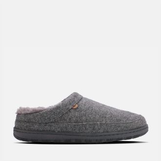 Lamofootwear Mens Julian Clog Ii Slipper In Grey Wool