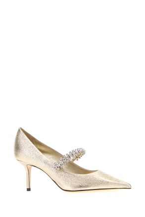 Jimmy Choo London Womens Bing Pump Gold Fabric