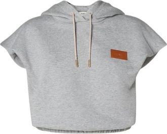 Fendi Mouwloze Hoodie - Dames - Hoodies - Grijs - M - Katoen - Hoodies & sweatvesten