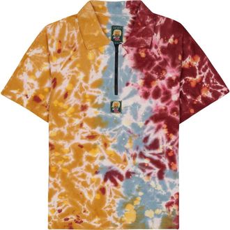 Brain Dead Tie Dye Cotton Pique Polo in Terracotta at Nordstrom, Size X-Large