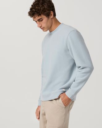 Vuori Clothing Beach Fleece Crew Neck T-Shirt | Raindrop Heather | Medium