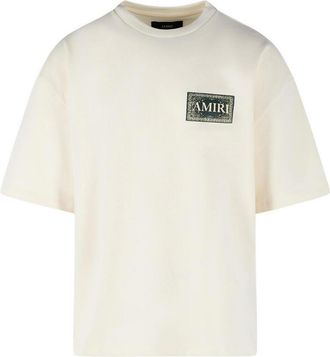 Amiri Ivory Cotton T-Shirt