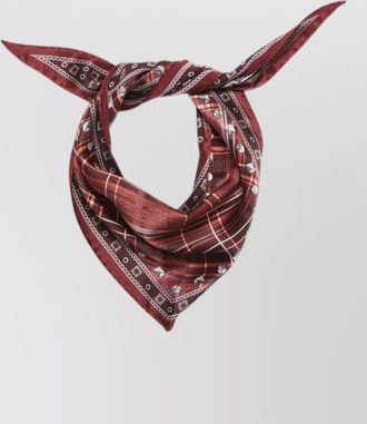 Acne Studios silk checked studded scarf