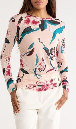 Diane Von F&uuml;rstenberg Long Sleeve Top in Dancing Rose Bare at Nordstrom Rack, Size X-Large