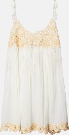 Ulla Johnson Abito da spiaggia Tula in cotone con crochet