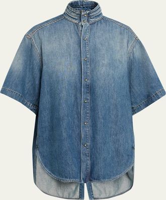 Darkpark Roberta Short-Sleeve Denim Shirt