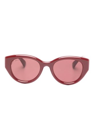 Gucci cat-eye sunglasses - Red