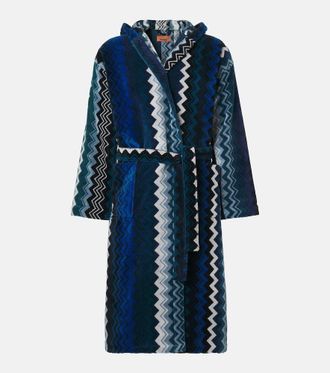 Missoni Giacomo Zigzag cotton bathrobe