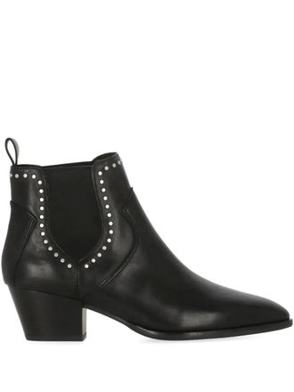 Ash Funk leren laarzen met studs - Zwart