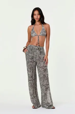 Nicholas Malta Bikini Top in Graphic Zebra at Nordstrom, Size X-Small