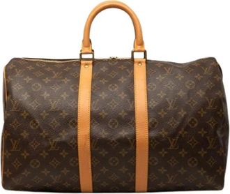 Louis Vuitton Pre-owned Keepall 45 - Dames - Vintage Weekendtas - Bruin - ONE Size - Leer - Vintage