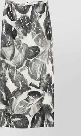 Alysi silk printed midi skirt