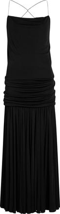 Jacquemus La Robe Abiha Draped Jersey Maxi Dress - Black - S (UK8-10 / S)