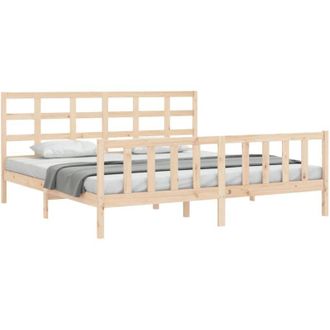 vidaXL Bed Frame without Mattress 160x200 cm Solid Wood Pine vidaXL